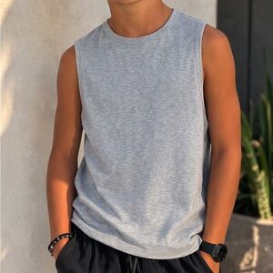 Boys Tough Solid Gray Tank Top, XL 14/16 Husky, Comfortable, Wonder Nation